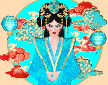 The Four Beauties of China. The most beautiful women of Chinese History and Mythology are brought to life through our exclusive digital art style. They embody Legend, Art, Fashion and Beauty! Xi Shi, Wang Zhaojun, Diaochan and  Yang Guifei,