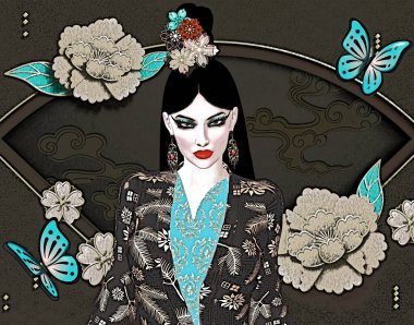 The Four Beauties of China. The most beautiful women of Chinese History and Mythology are brought to life through our exclusive digital art style. They embody Legend, Art, Fashion and Beauty! Xi Shi, Wang Zhaojun, Diaochan and  Yang Guifei,