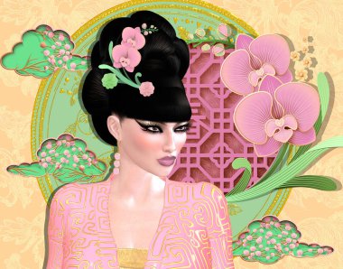 The Four Beauties of China. The most beautiful women of Chinese History and Mythology are brought to life through our exclusive digital art style. They embody Legend, Art, Fashion and Beauty! Xi Shi, Wang Zhaojun, Diaochan and  Yang Guifei,