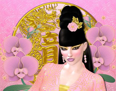 The Four Beauties of China. The most beautiful women of Chinese History and Mythology are brought to life through our exclusive digital art style. They embody Legend, Art, Fashion and Beauty! Xi Shi, Wang Zhaojun, Diaochan and  Yang Guifei,