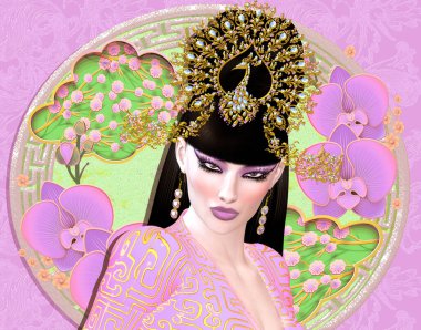 The Four Beauties of China. The most beautiful women of Chinese History and Mythology are brought to life through our exclusive digital art style. They embody Legend, Art, Fashion and Beauty! Xi Shi, Wang Zhaojun, Diaochan and  Yang Guifei,