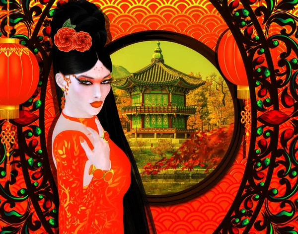 The Four Beauties of China. The most beautiful women of Chinese History and Mythology are brought to life through our exclusive digital art style. They embody Legend, Art, Fashion and Beauty! Xi Shi, Wang Zhaojun, Diaochan and  Yang Guifei,