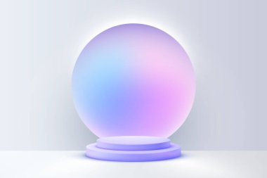 Ürün sunumunuz için en az pastel podyum görüntüleme arkaplanı veya ürün görünümü temeli.