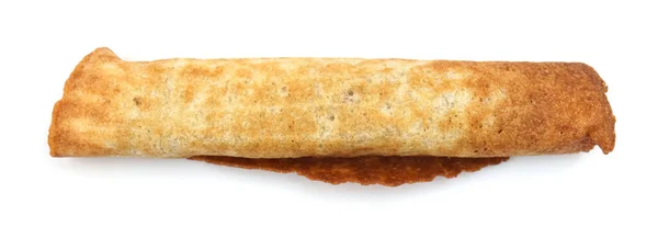 Hausgemachte Waffelkegel Mit Kondensmilch Isoliert Auf Weißem Hintergrund Süße Frühstück — Stockfoto