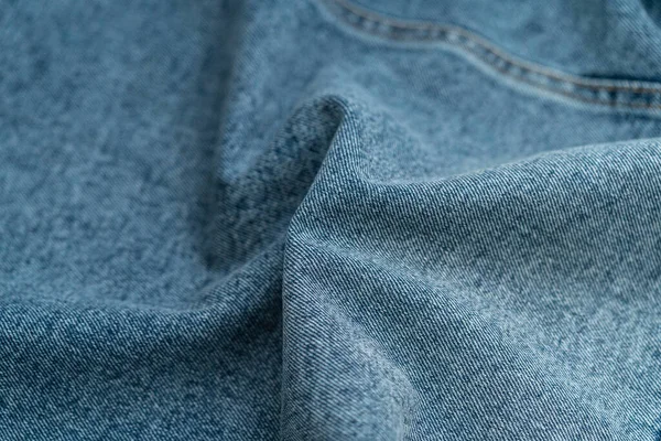 Texture Jean Bleu Denim Déchiré Détruit Déchiré Fond Tissu Bleu — Photo