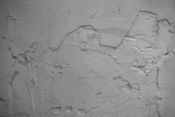 Біла Сіра Стіна Тріщинами Фактура Бетону Цементу Штукатурка Гранж Фону — стокове фото