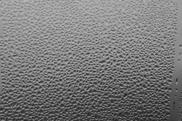 Дощ Віконній Панелі Сірому Фоні Природний Візерунок Крапель Текстура Творчості — стокове фото
