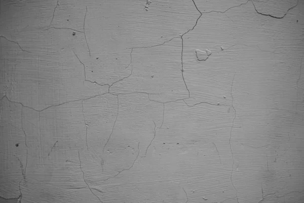 White Gray Wall Cracks Texture Concrete Cement Plaster Grunge Background — Stock Photo, Image