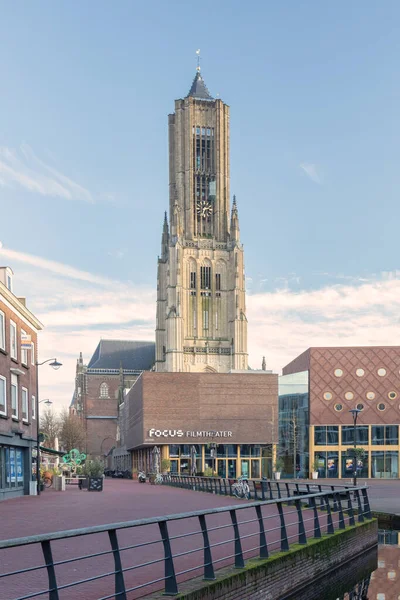 Uitzicht Eusebiuskerk Gracht Aan Het Kerkplein Arnhem — Stockfoto