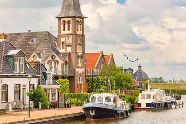 Blick Auf Das Historische Niederländische Dorf Woudsend Der Provinz Friesland — Stockfoto