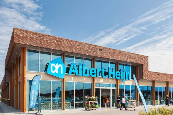 Almere, The Netherlands - July 14, 2022: New Dutch Albert Heijn supermarket store in Almere, The Netherlands