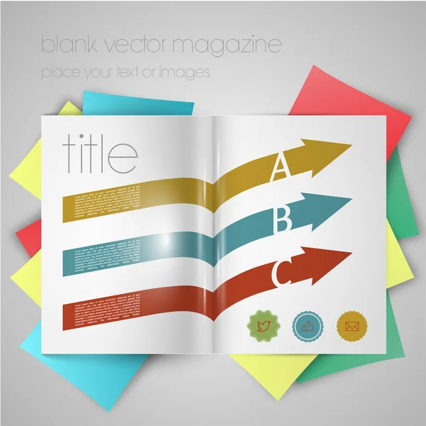 Magazine template — Stock Vector