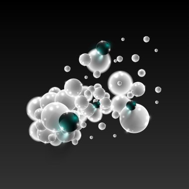 Beyaz ang Yeşil baloncuklar