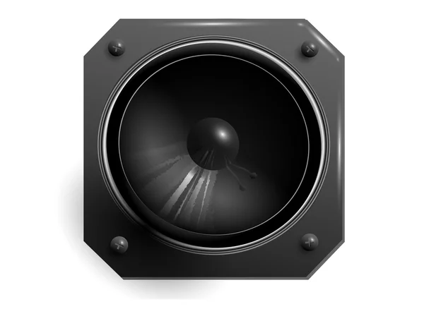 Zwarte luidspreker — Stockvector