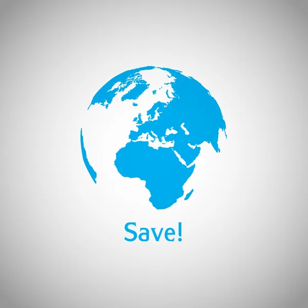 Save the World vector symbol — Stock Vector