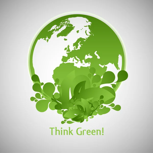 Groene eco wereld — Stockvector