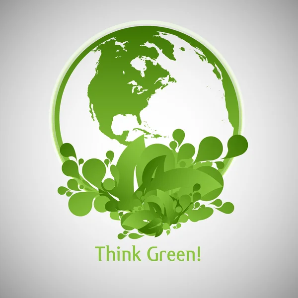 Groene eco wereld — Stockvector