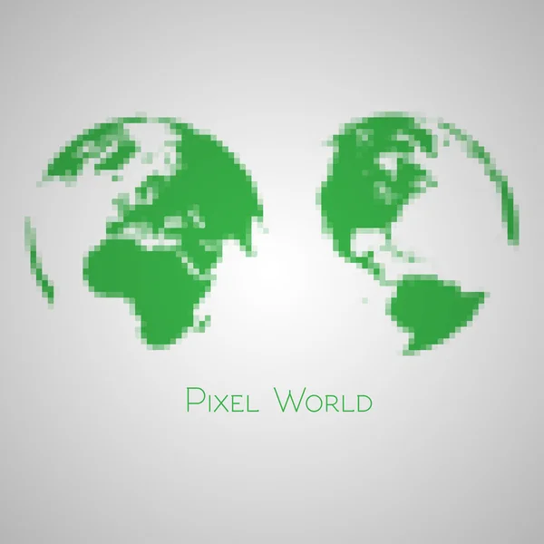 Pixelated Earth — Stock Vector