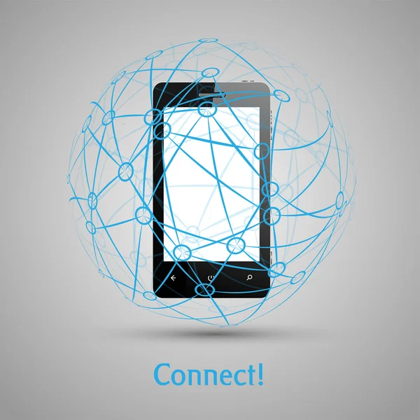 Connexion mobile — Image vectorielle