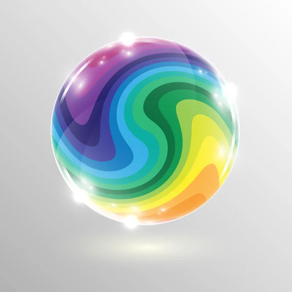 Boule colorée abstraite — Image vectorielle