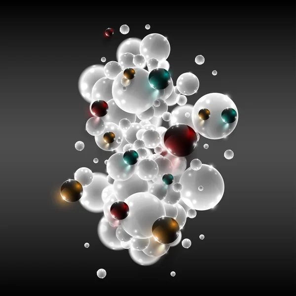 Bubblor i en grupp — Stock vektor