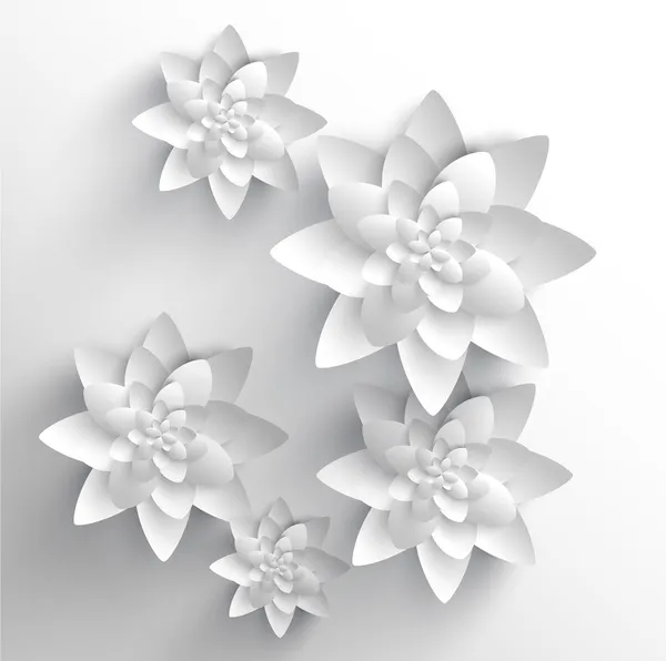 Papier fleurs fond — Image vectorielle