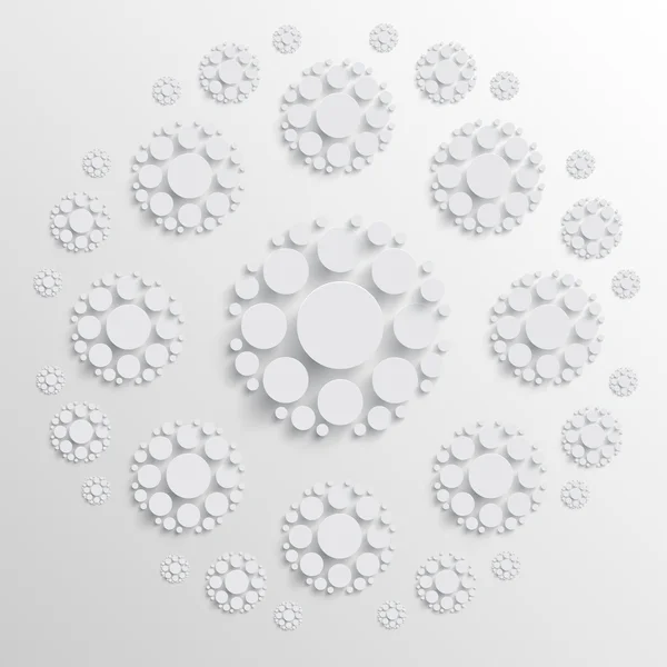 White disks with shadows — Stock Vector