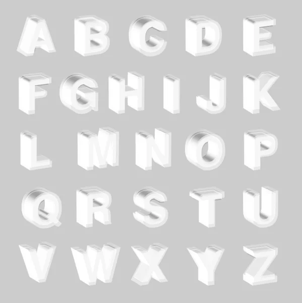 3D-alfabetet — Stock vektor