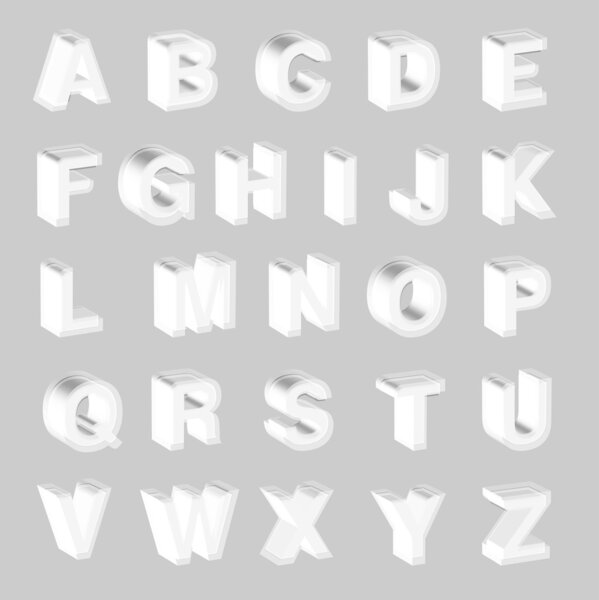 3D alphabet