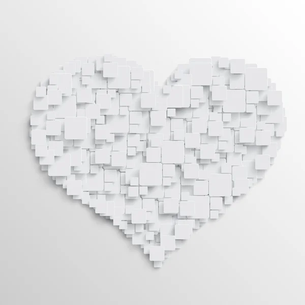 Corazón con cuadrados — Archivo Imágenes Vectoriales