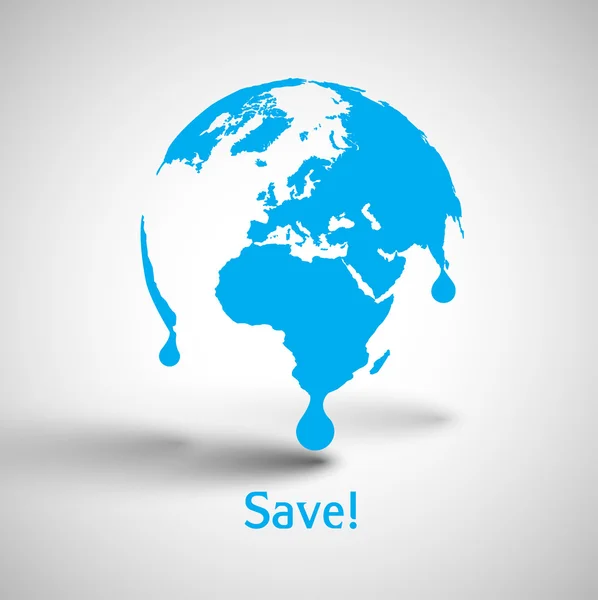 Save the World symbol — Stock Vector