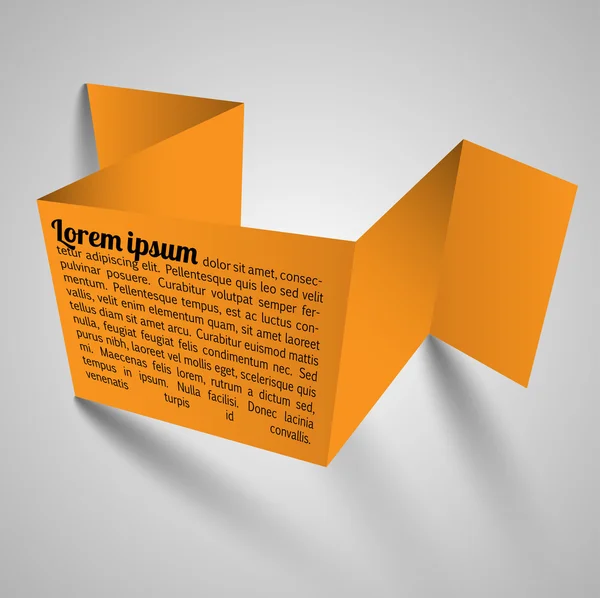 Template orange paper — Stock Vector