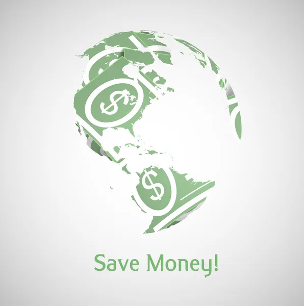 Земля и деньги — стоковый вектор