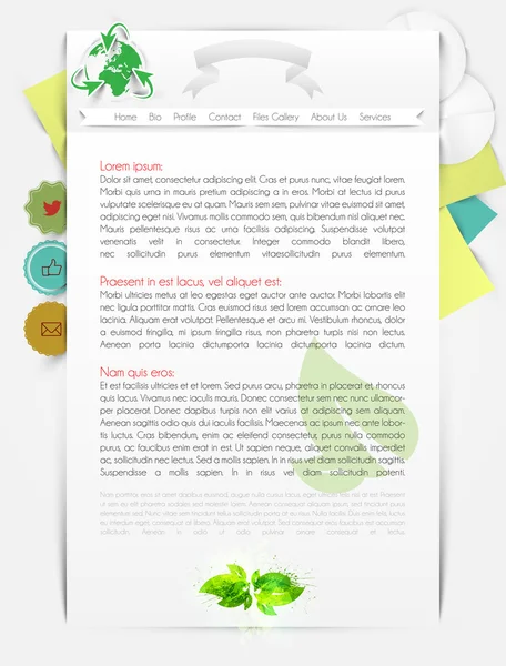 Plantilla de página web — Vector de stock