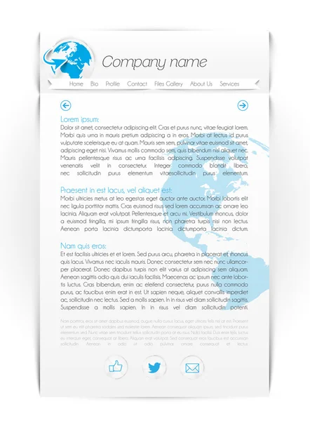 Template van de webpagina — Stockvector