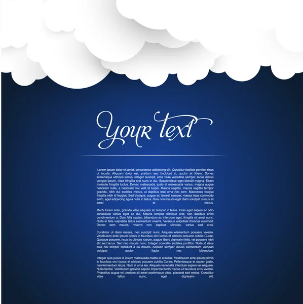 Cloud web template — Stock Vector