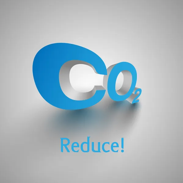 3D CO2 text — Stock Vector