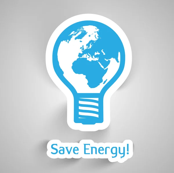 Bulb Earth to save energy — Stock Vector