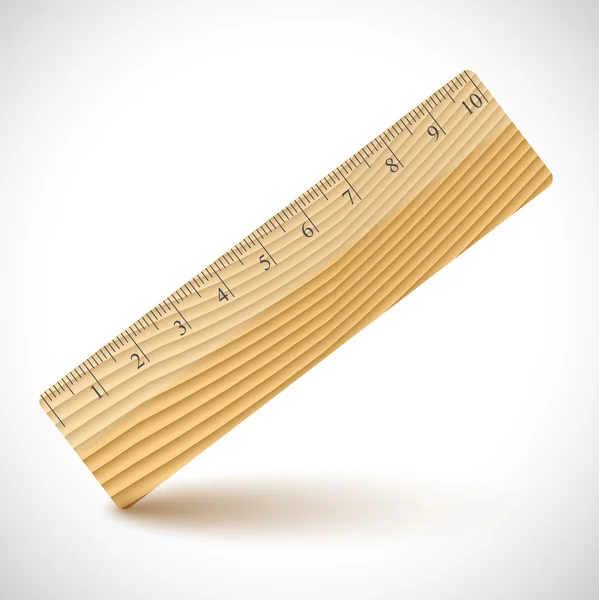 Lineal aus Holz — Stockvektor