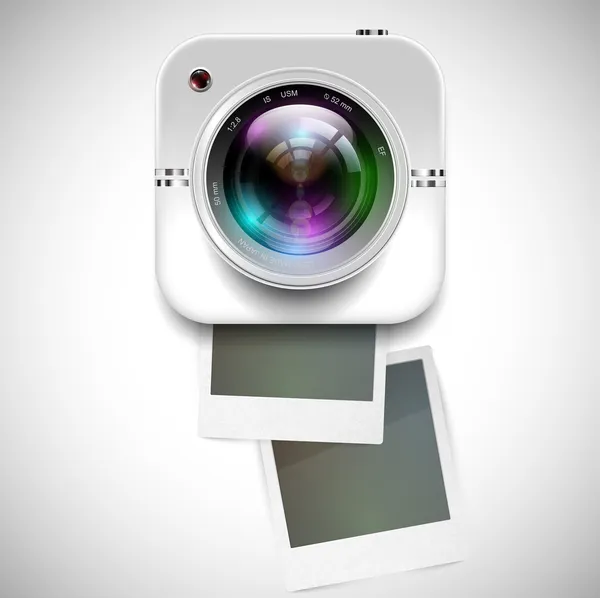Kamera simgesi ve polaroids