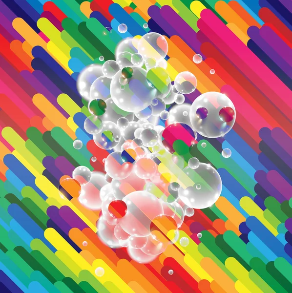 다채로운 거품 배경 — 스톡 벡터