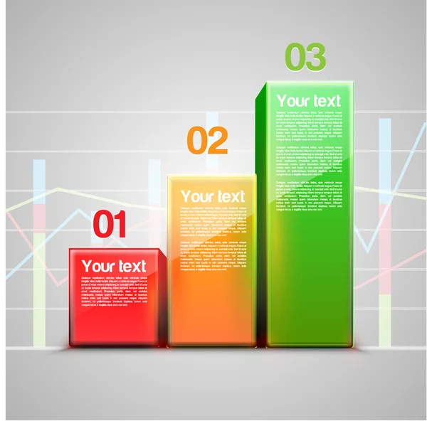 Modèle de graphique numéroté — Image vectorielle