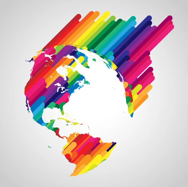Symbole du monde coloré — Image vectorielle