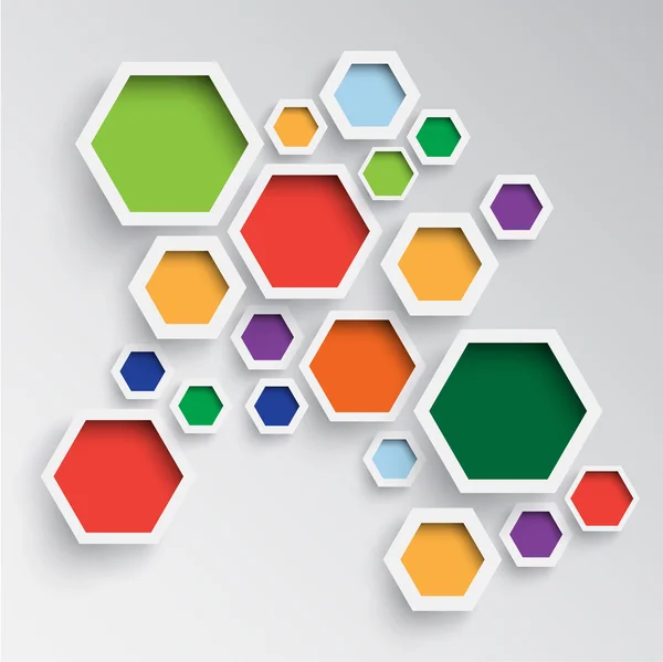 Design hexagonal moderne — Image vectorielle