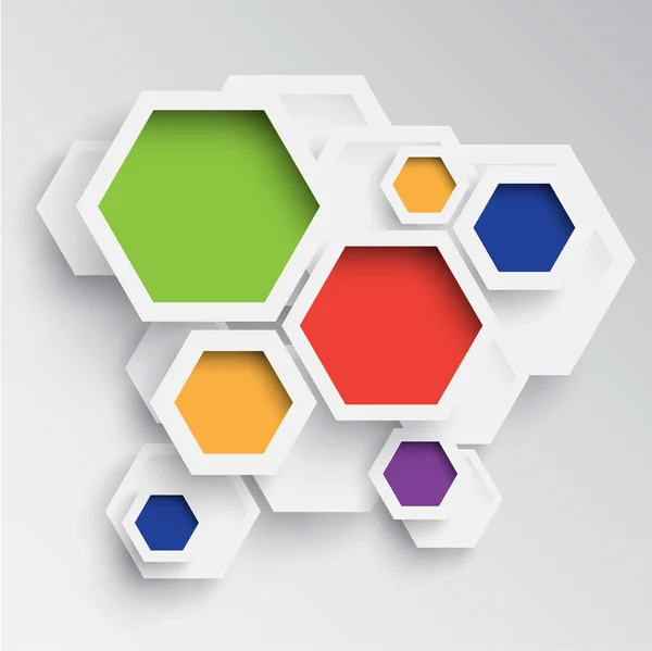 Modern hexagon design — Stock Vector