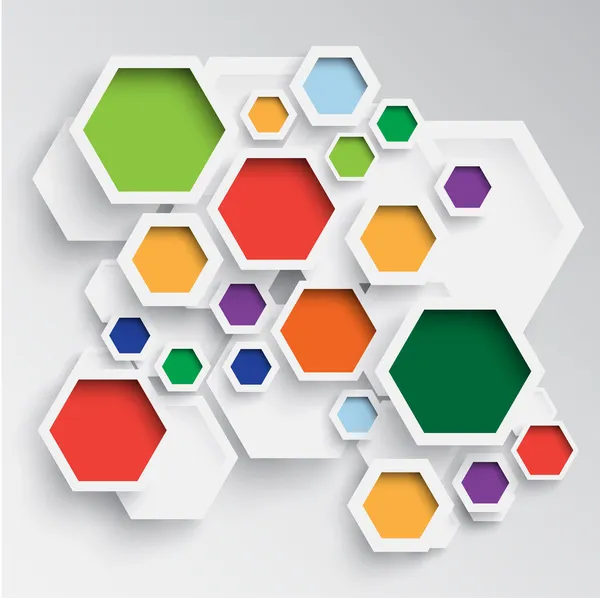 Design hexagonal moderne — Image vectorielle