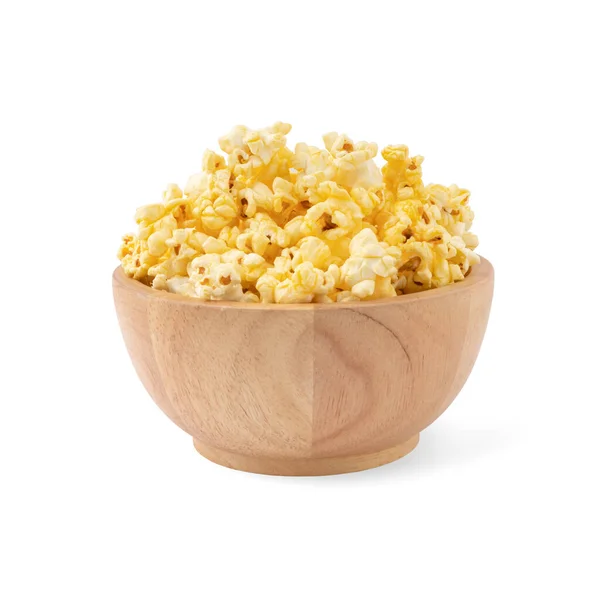 Beyaz arka planda patlamış mısır. Kırpma yolunu ayır.