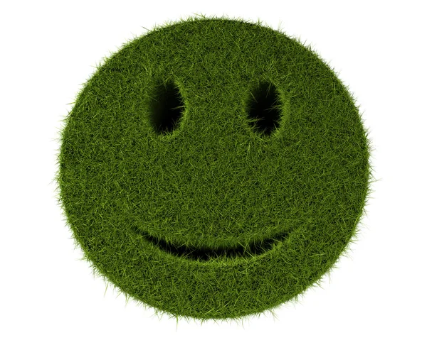 Gräs smiley — Stockfoto