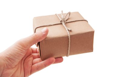 Hand deliver a parcel clipart