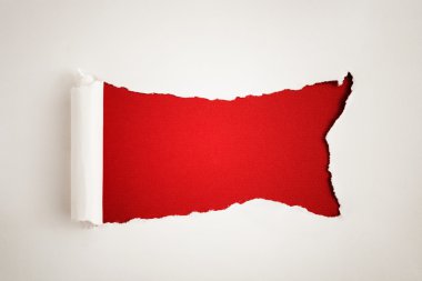 metin alanı olan yırtık beyaz kağıt